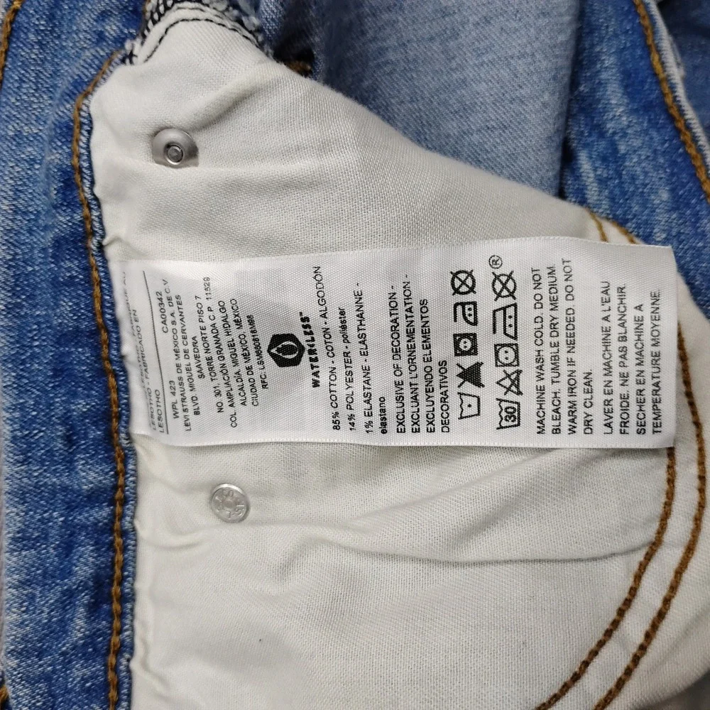 Denizen from Levi's 285 Relaxed Fit Jeans Mens 42x30 Light Wash Blue Denim